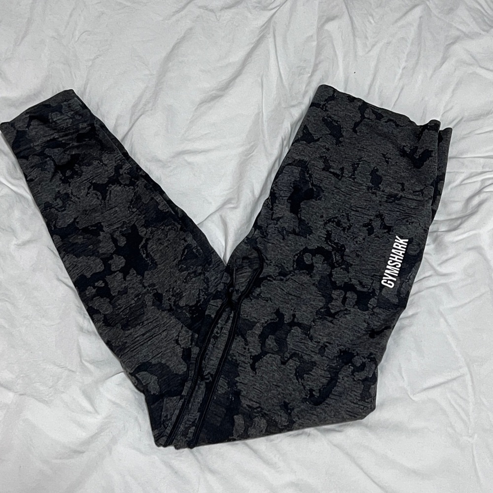 Gymshark Adapt Camo seamless leggings - black/onyx grey